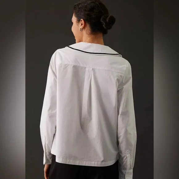 New With Tags* English Factory Collard Blouse by Anthropologie - Picture 3 of 10